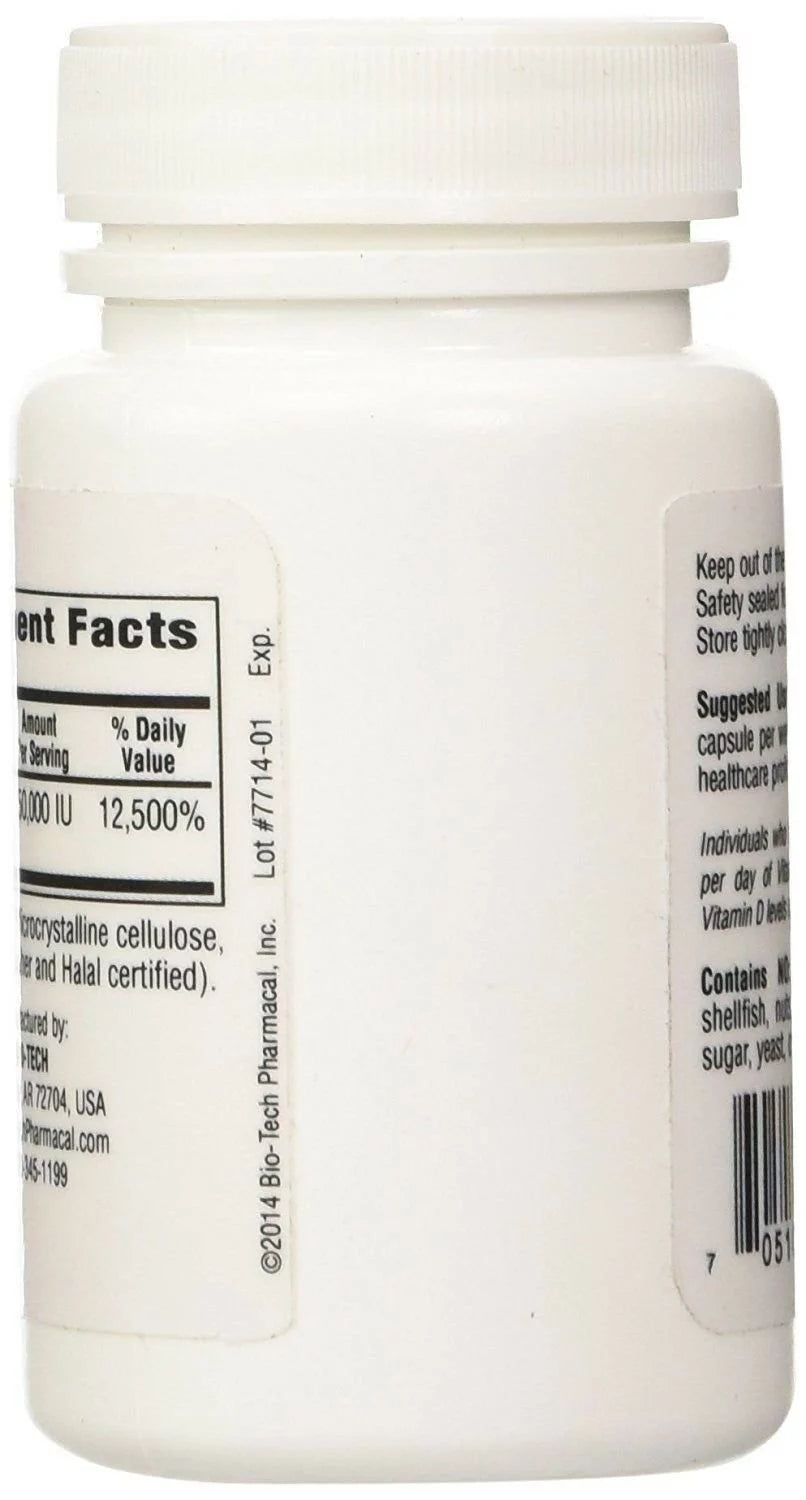 Vitamin D3 50000 IU 100 Capsules 3 Pack M1321