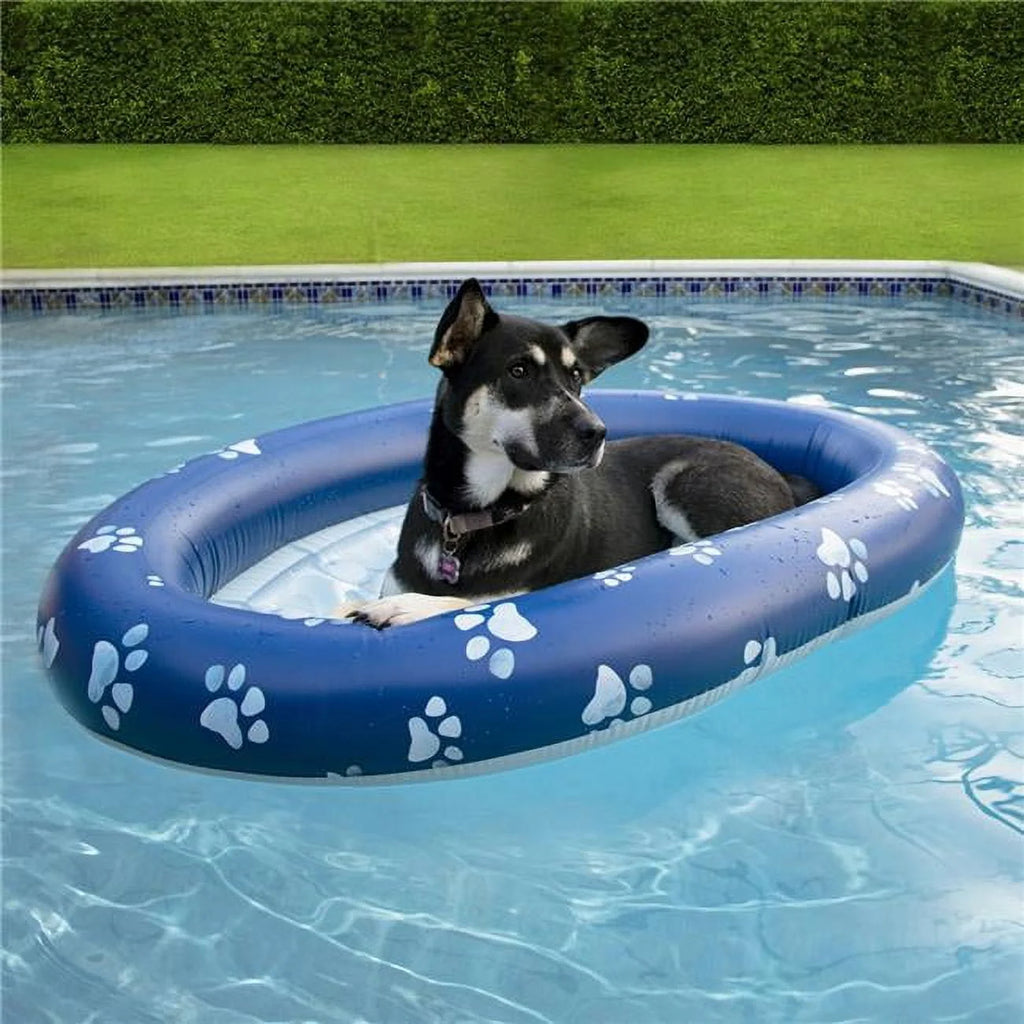 Dog Pool Float and Lounger, Blue T372943