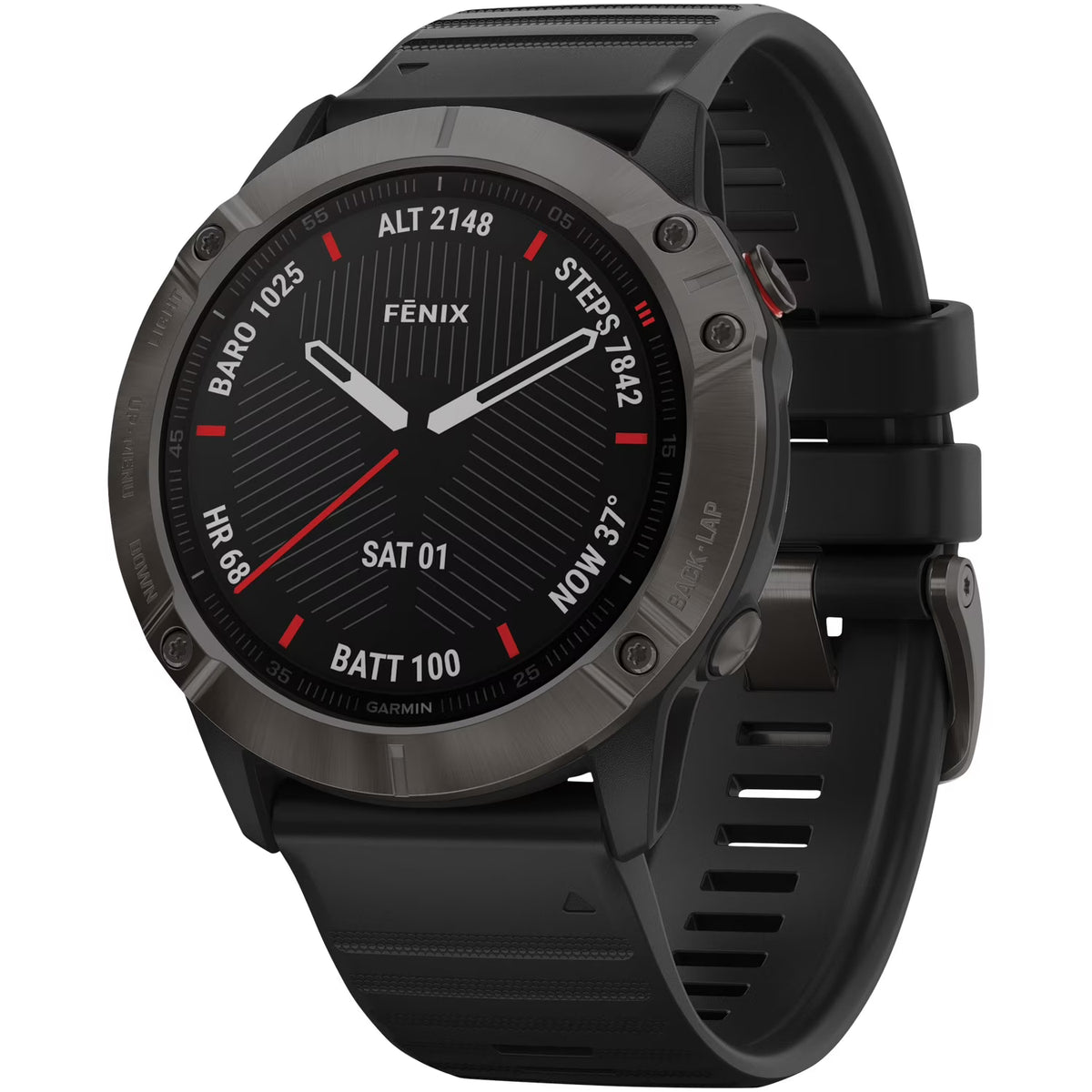 Carbon Gray DLC Sapphire Watch with Black Band K7577