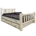 Solid Wood Twin Storage Bed V700