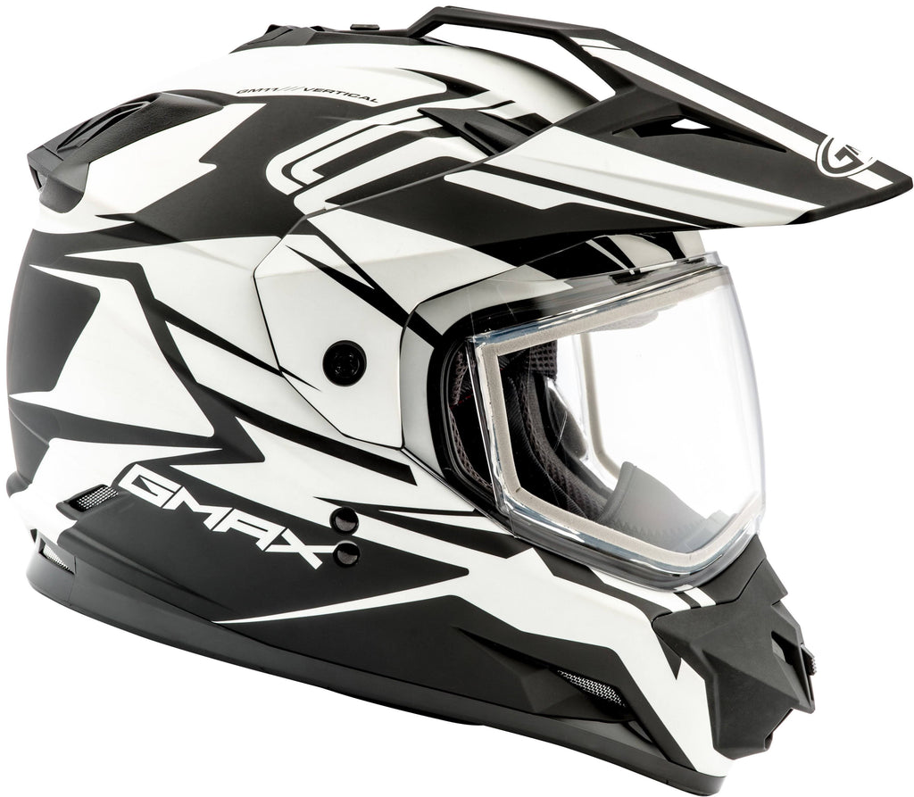 Flat Black White Snow Sport Helmet F174706