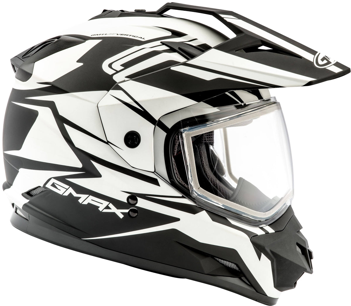 Flat Black White Snow Sport Helmet F174706