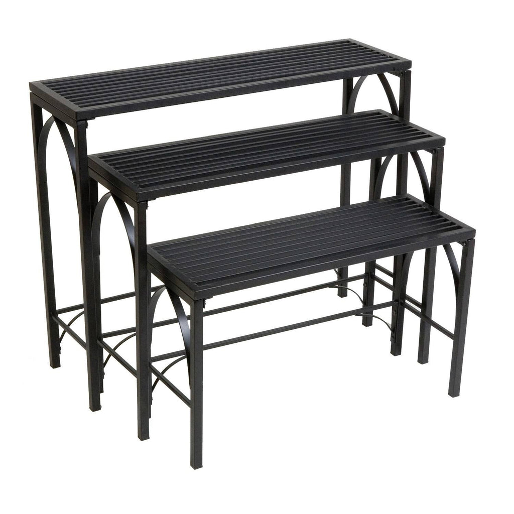 3PC Nesting Plant Stand Blk X2886
