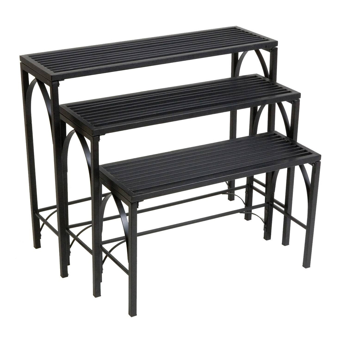 3PC Nesting Plant Stand Blk X2886