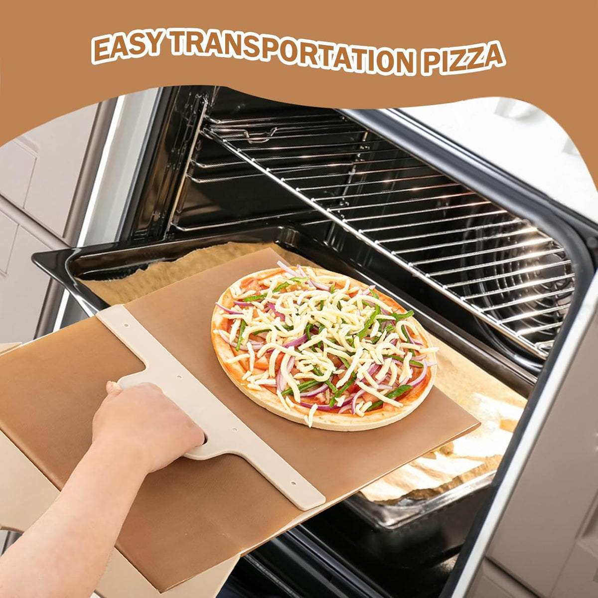 12 inch Non-Stick Pizza Peel with Handle F22553