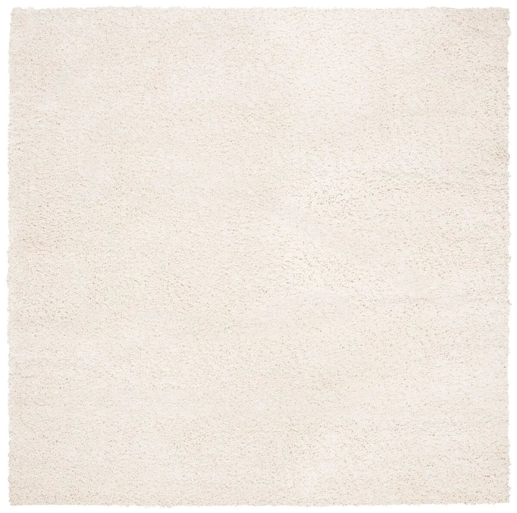 Ivory 4' x 4' Square Shag Area Rug S763