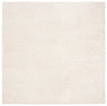 Ivory 4' x 4' Square Shag Area Rug S763