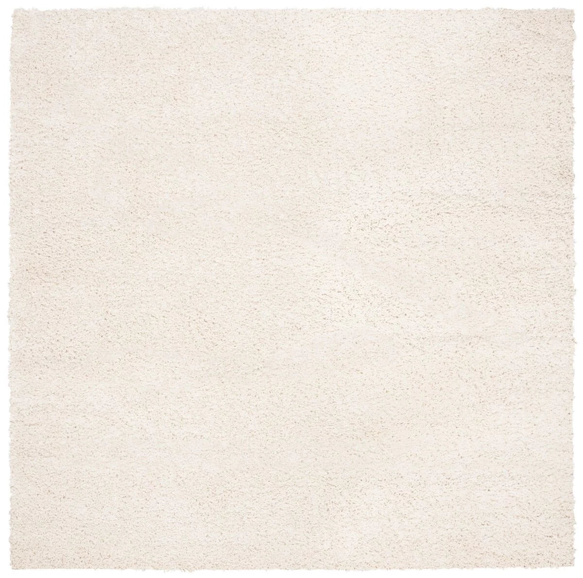 Ivory 4' x 4' Square Shag Area Rug S763