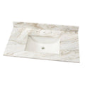 Marble Single Sink Vanity Top with White Sink Y71476