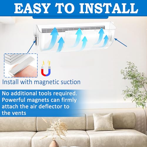 2 Pack Clear Adjustable Magnetic Vent Deflector Q580972