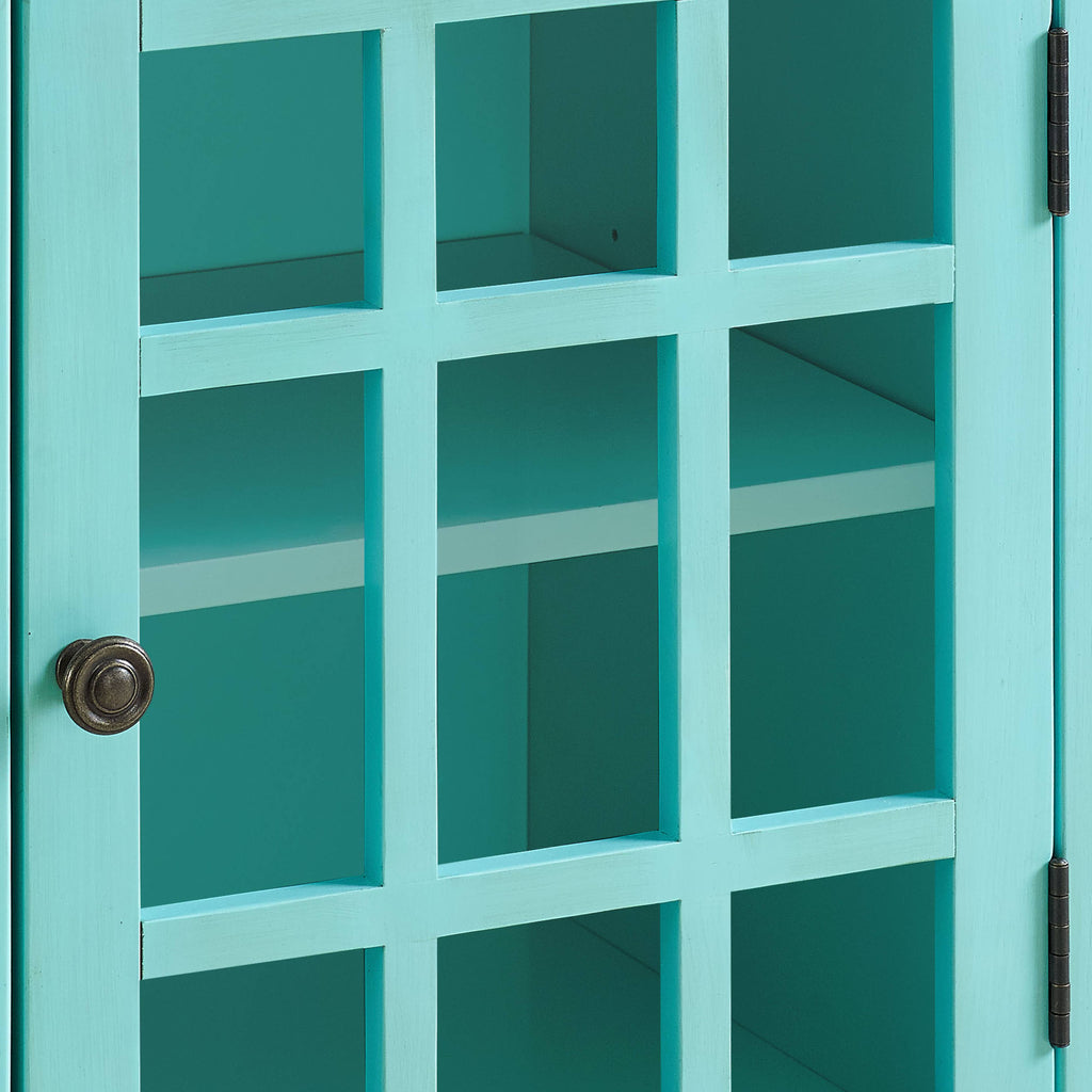 Turquoise Single Door Cabinet V845760