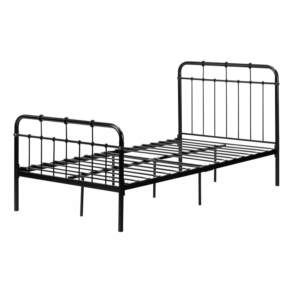 Black Twin Metal Complete Bed X3216