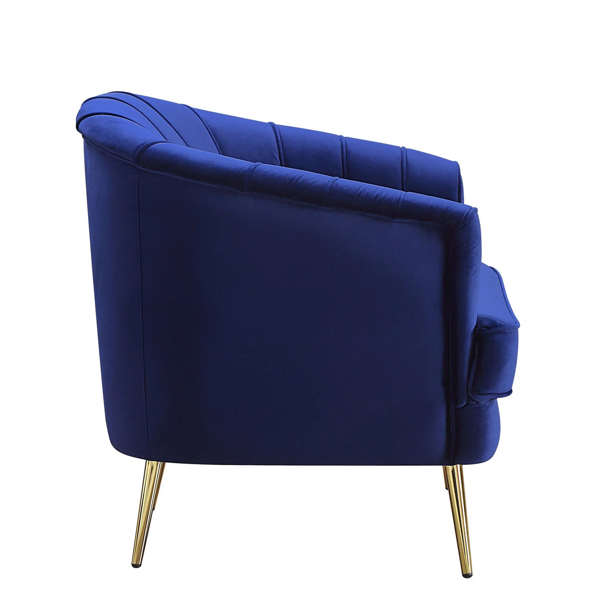 Navy Blue Channel Tufted Sofa W43776