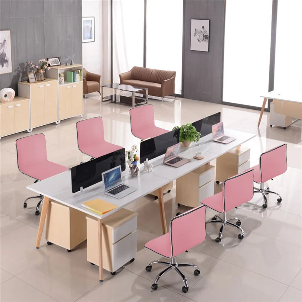 Pink Swivel Task Chair with Adjustable Height Y15740