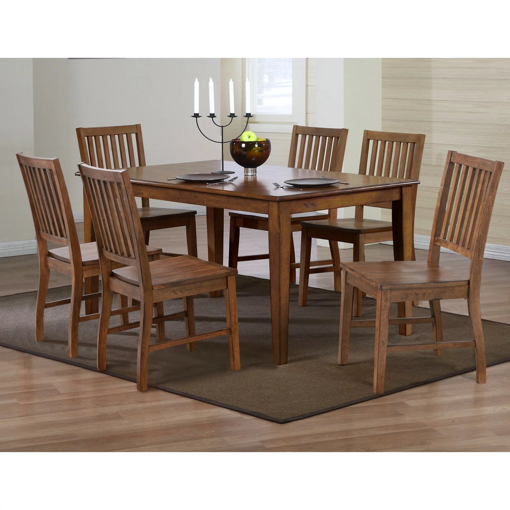 7-Piece Brown Wood Dining Set H6680