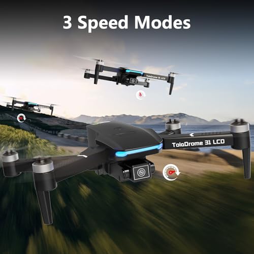 Drone with Camera, LCD Screen Remote Control, Brushless Motor, Foldable Z646220