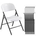 10 Pack Heavy Duty Plastic Folding Chair with Steel Frame W6152