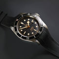 Black Rubber Strap for Heritage Black Bay 41mm C5764