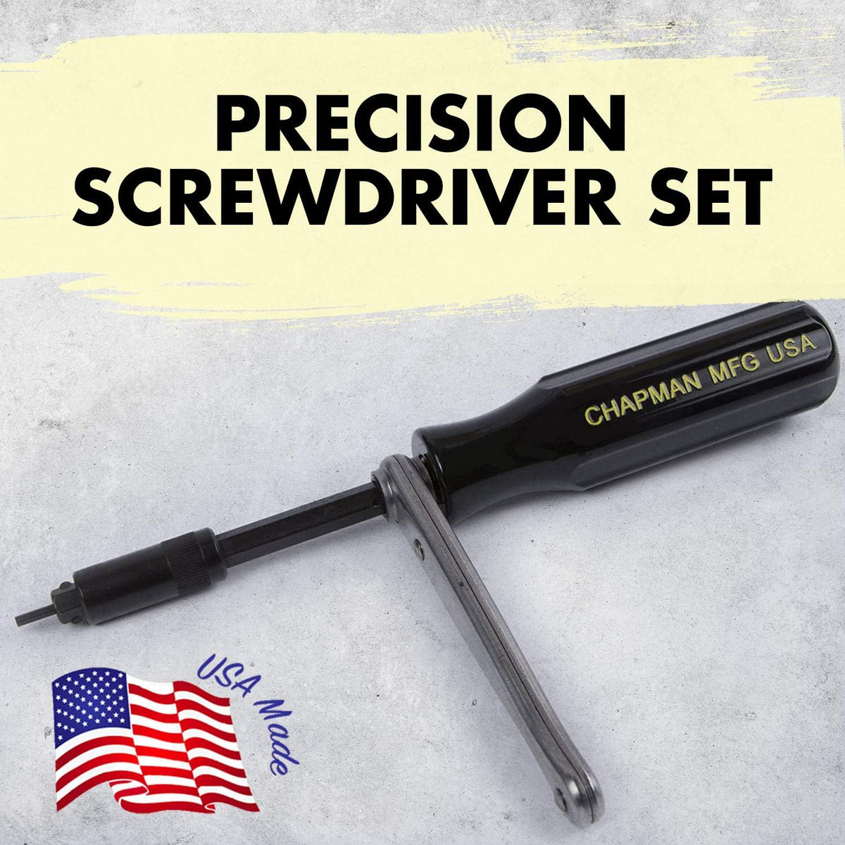 24 USA Made Insert Bits Screwdriver Set with Mini Ratchet Hand Tool J8447