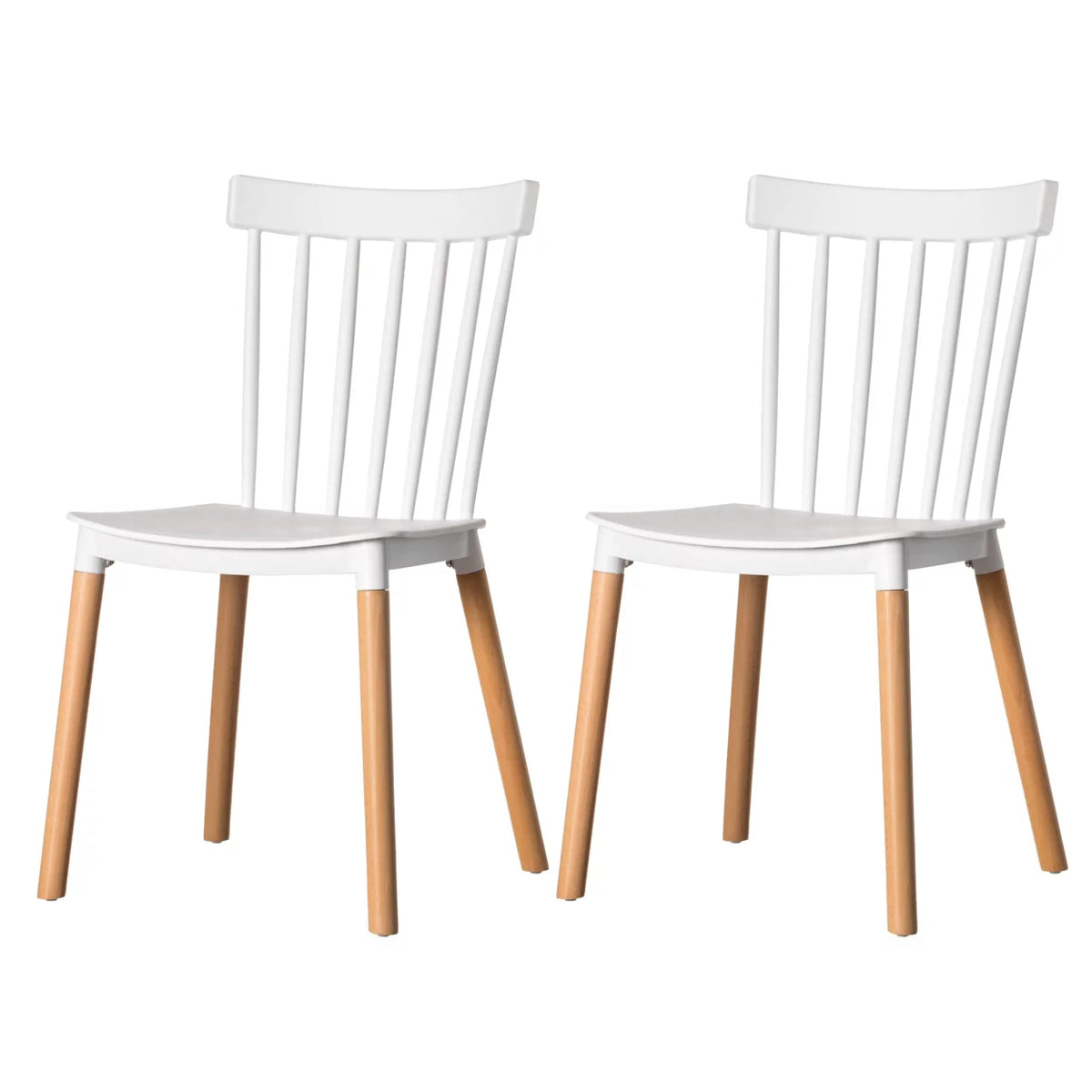 Plastic Dining Chair with Beech Wood Legs Z40597