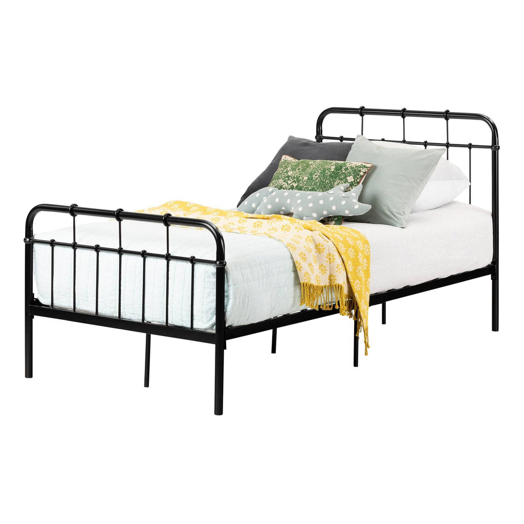 Black Twin Metal Complete Bed X3216