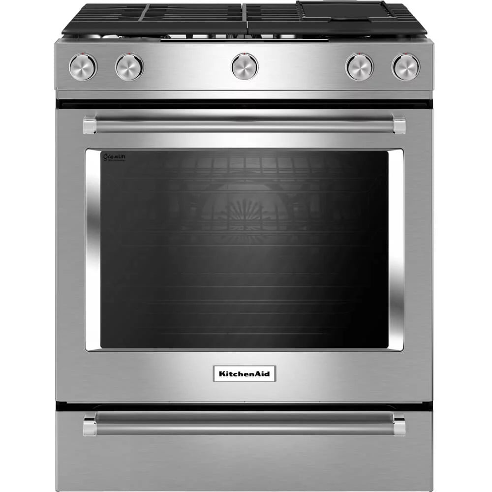7.1 Cu. Ft. 5 Burner Dual Fuel Slide-in Range J840221