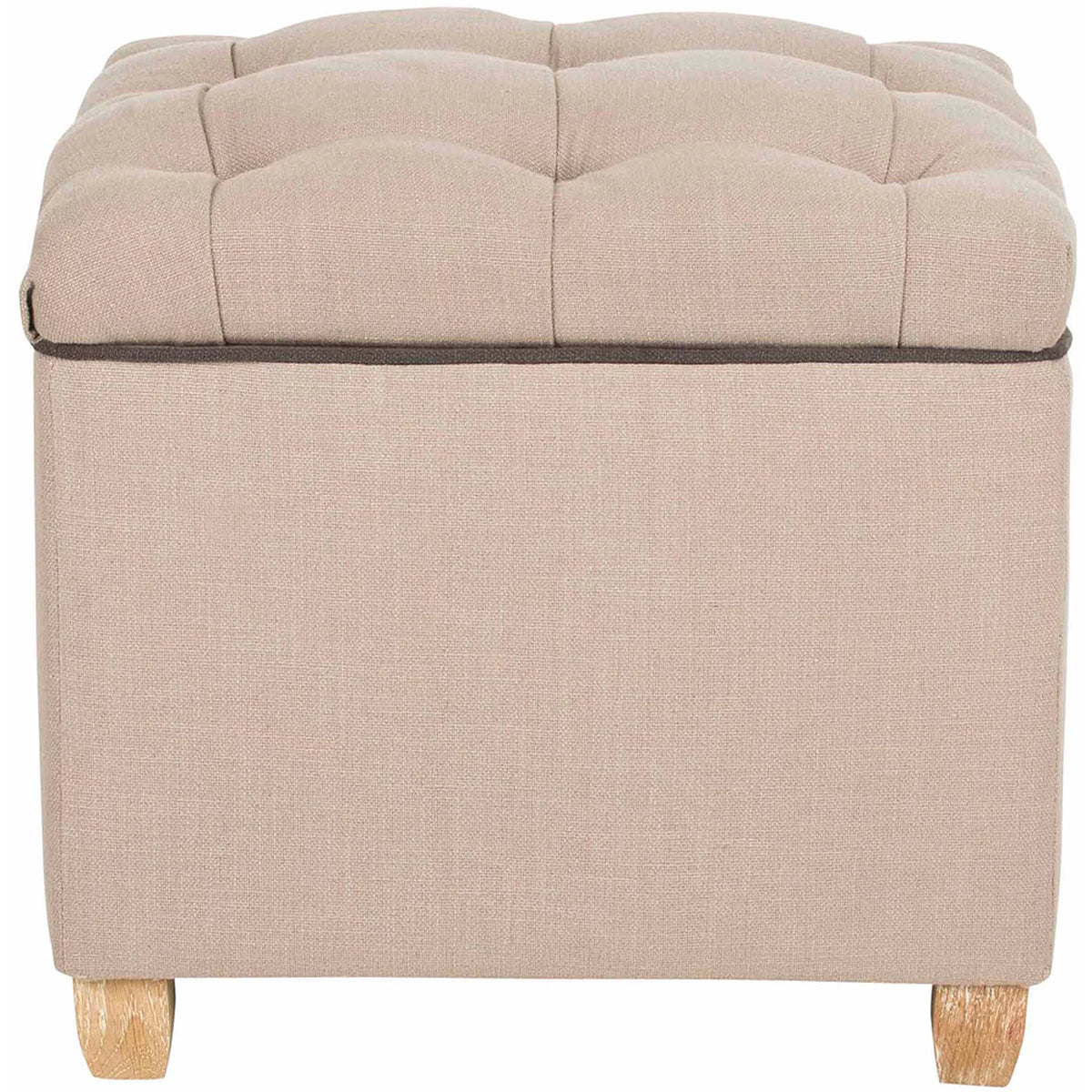 Beige Tufted Storage Ottoman Q457