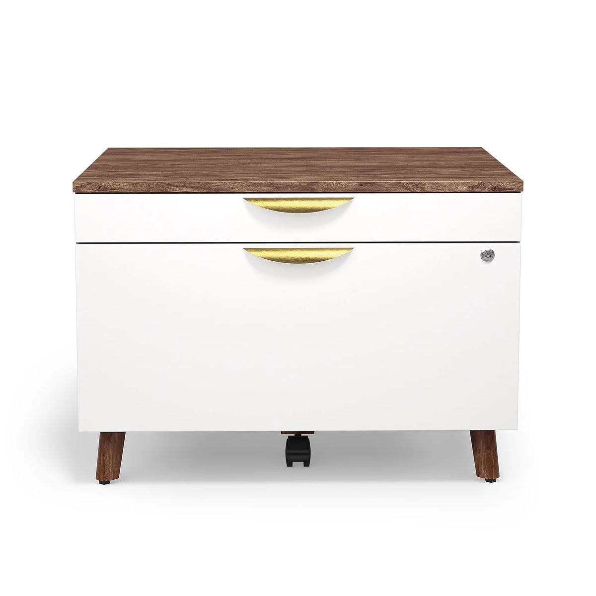 Lateral File Cabinet 2-Drawers White/Espresso O776776