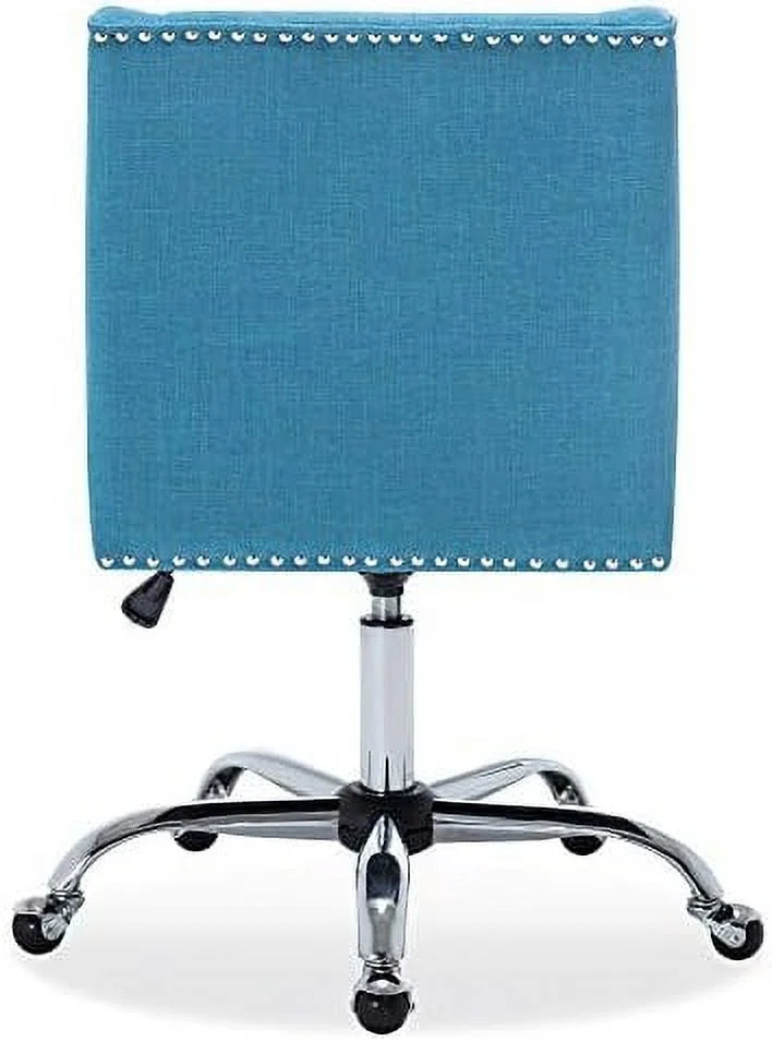 Blue Linen Upholstered Office Chair L5624