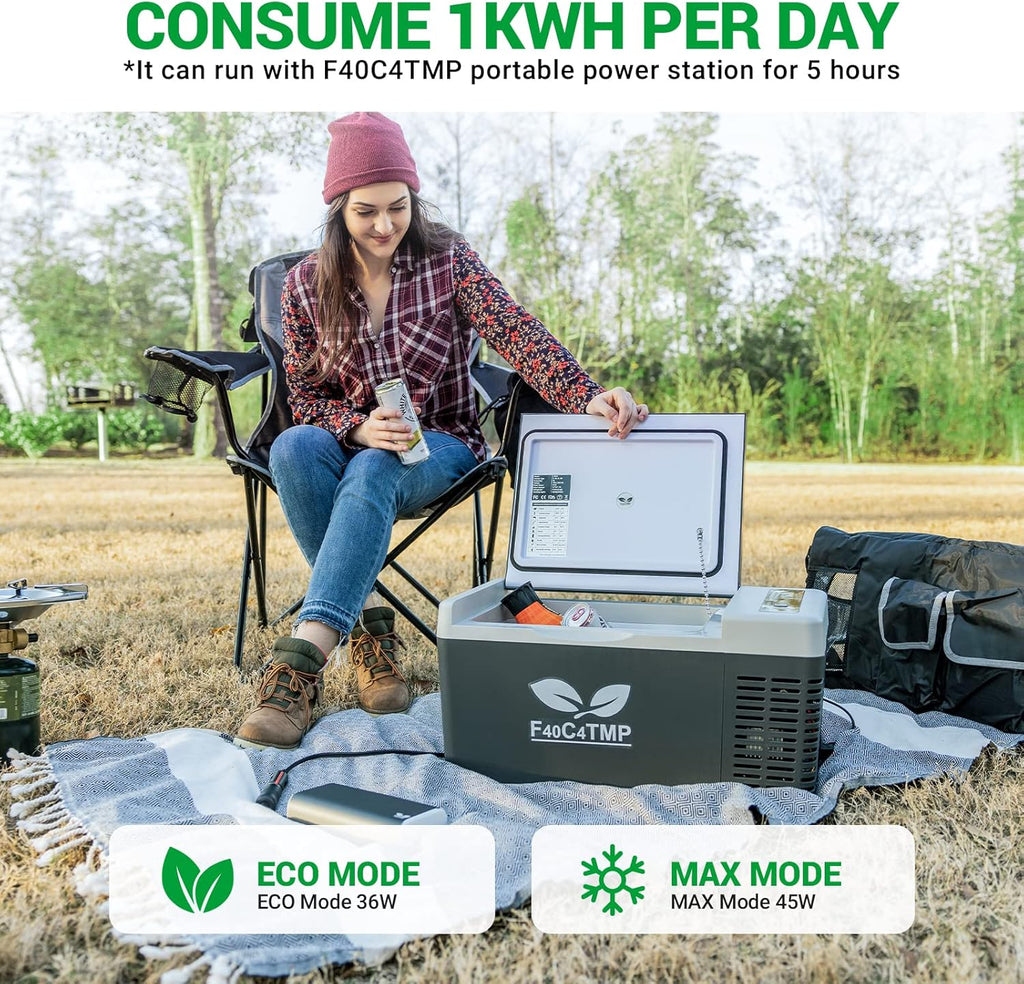 Portable Refrigerator 20 Quart 12 Volt Freezer 18L Car Fridge With Compressor X45246