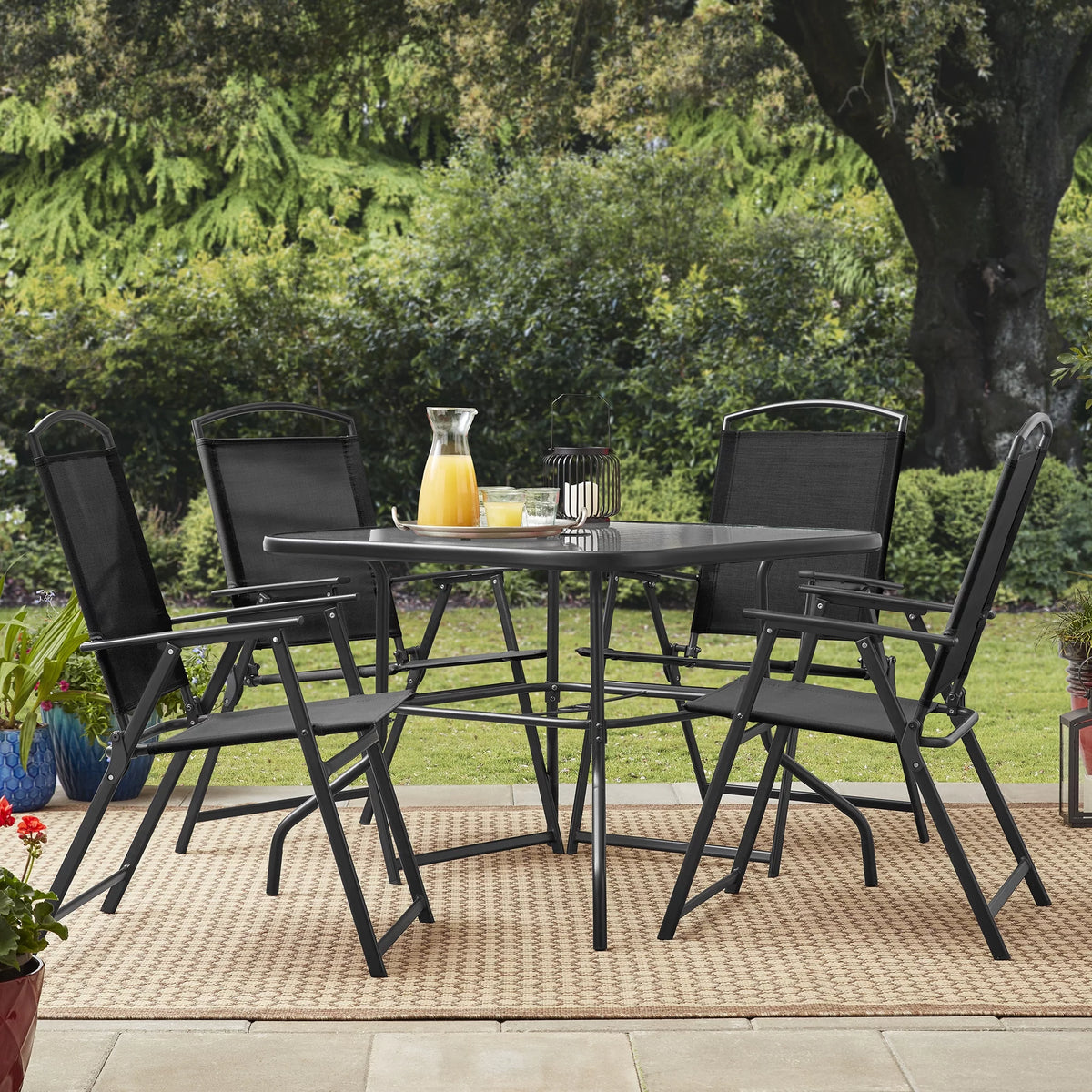 5 Piece Dining Set, Black Z30825