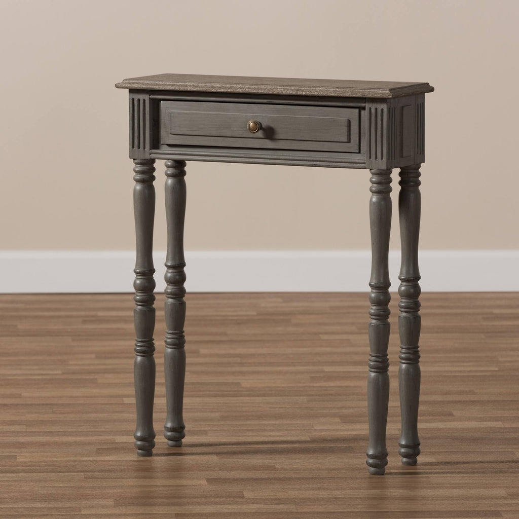 Brown Finished 1-Drawer Console Table V86763