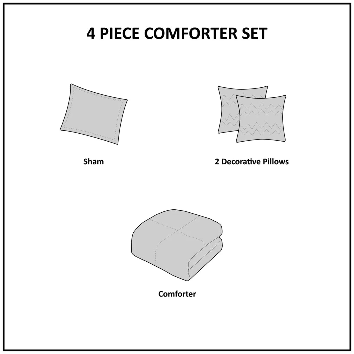 Pink 4 Piece Comforter Set Y225