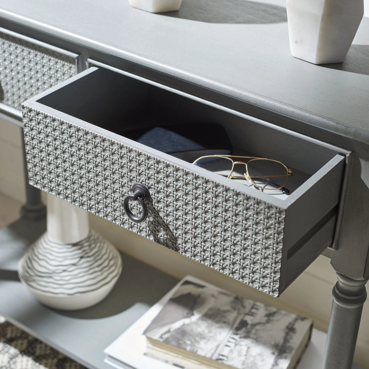 Modern 2 Drawer Console Table P50410