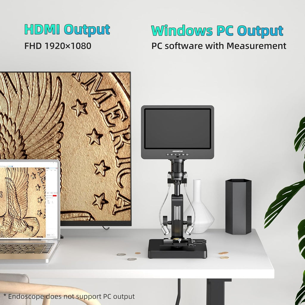 20X-5000X HDMI Digital Microscope with 10.1'' LCD Screen N931