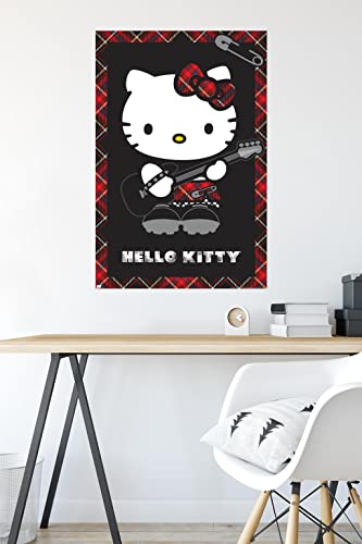 Hello Kitty Punk Red Wall Poster I830