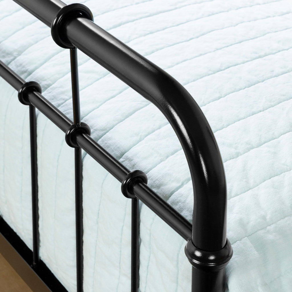 Black Twin Metal Complete Bed X3216