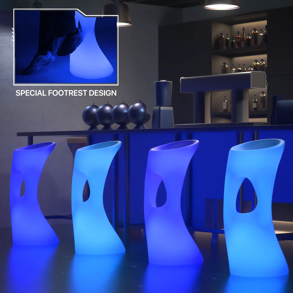 32-inch RGB LED Bar Stool with Remote K67917
