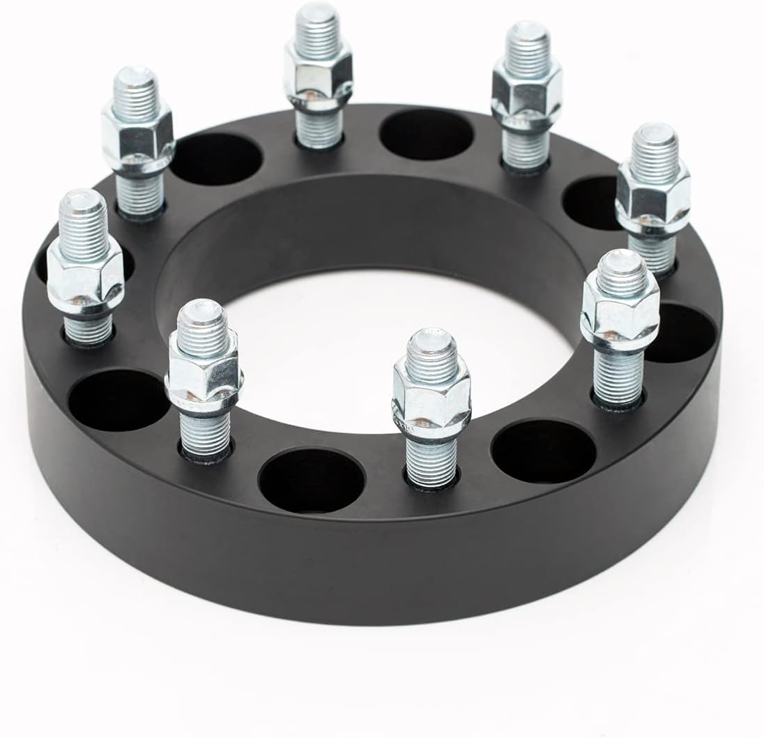Black Forged 1.5 Inch Wheel Adapters with M14x1.5 Studs, Pack of 2 V113