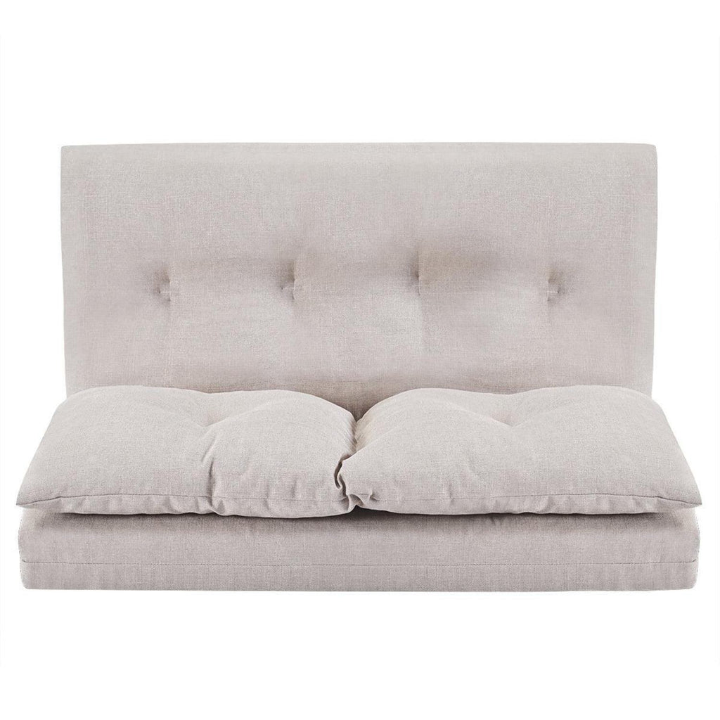 Beige Fabric Folding Chaise Lounge Sofa Floor Couch C448165