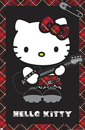 Hello Kitty Punk Red Wall Poster I830