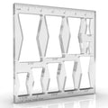 10 in 1 Router Templates with 1/4 inch Router Bushing Guide Template Liner and nut, 1/4" Router Bits U293