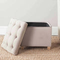 Beige Tufted Storage Ottoman Q457