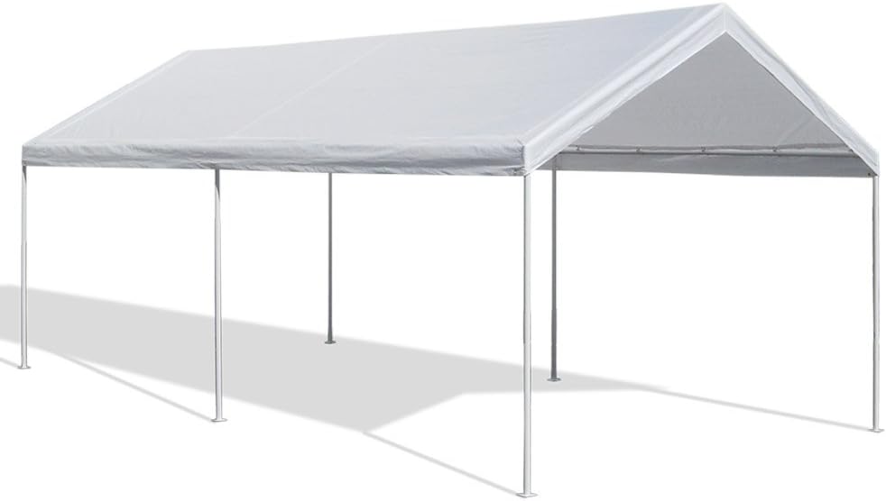 White 10 x 20 Foot Straight Leg Instant Canopy Tent Set C76652