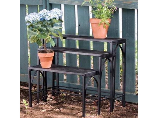 3PC Nesting Plant Stand Blk X2886