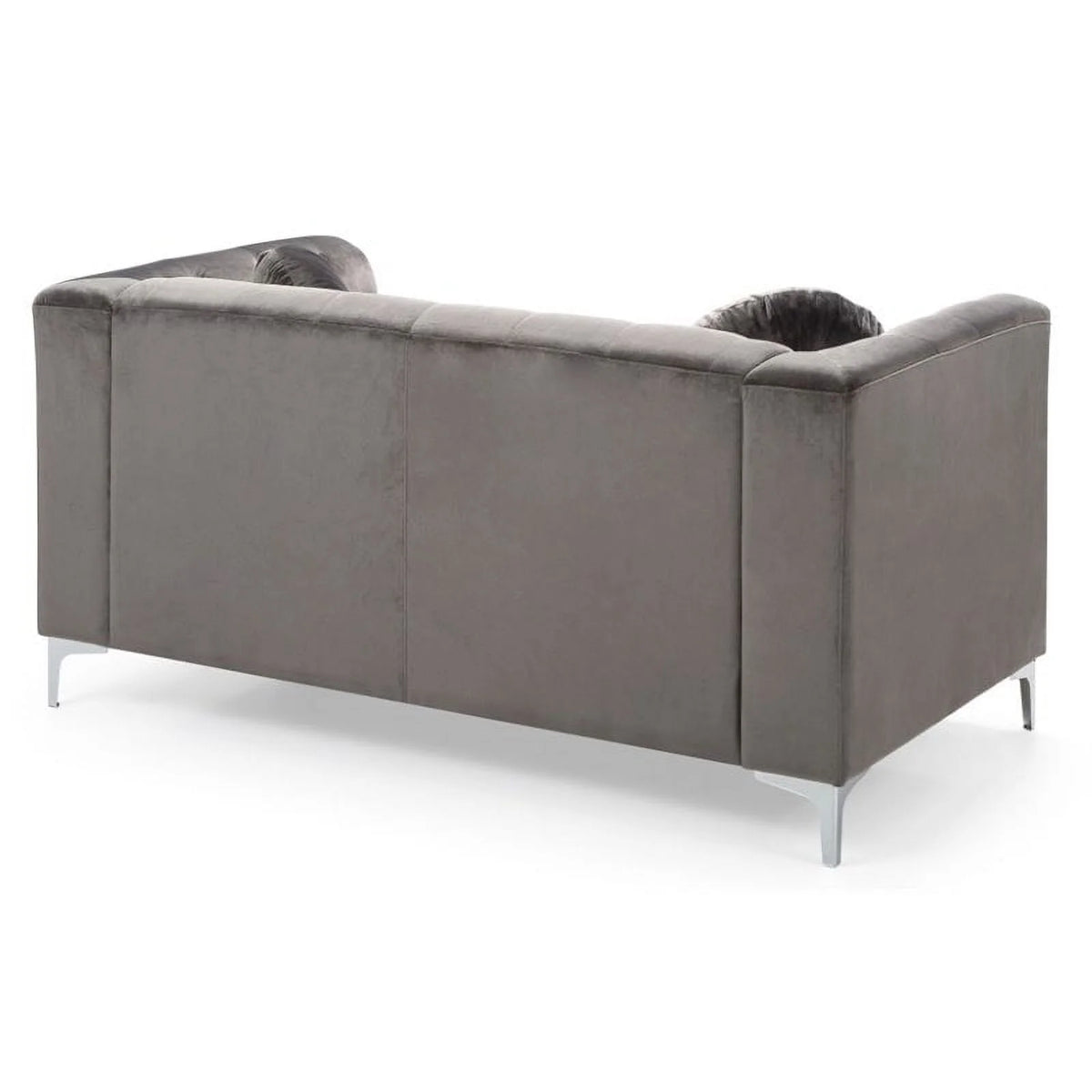 Dark Gray Velvet Sofa and Loveseat 2-Piece Set G594929
