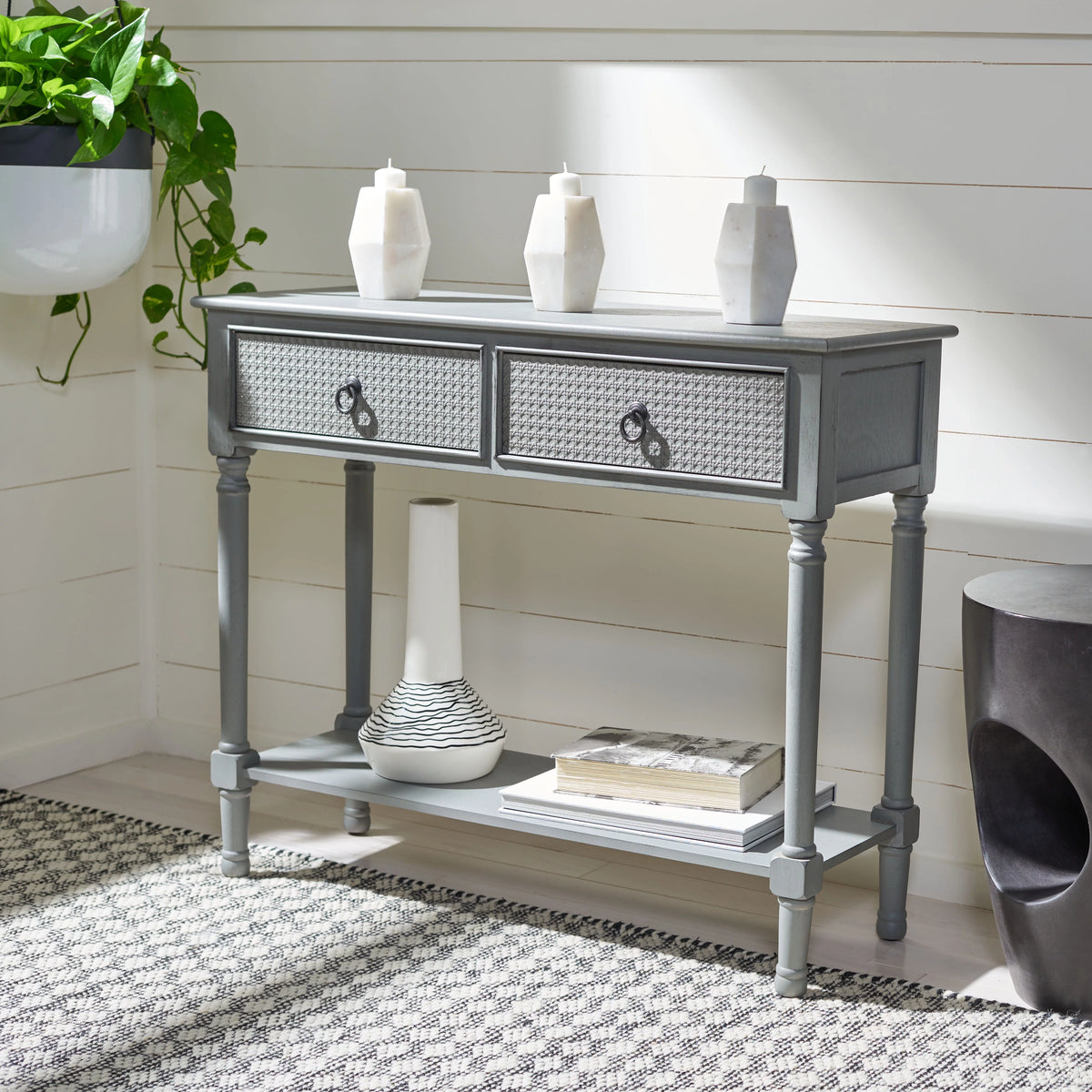 Modern 2 Drawer Console Table P50410