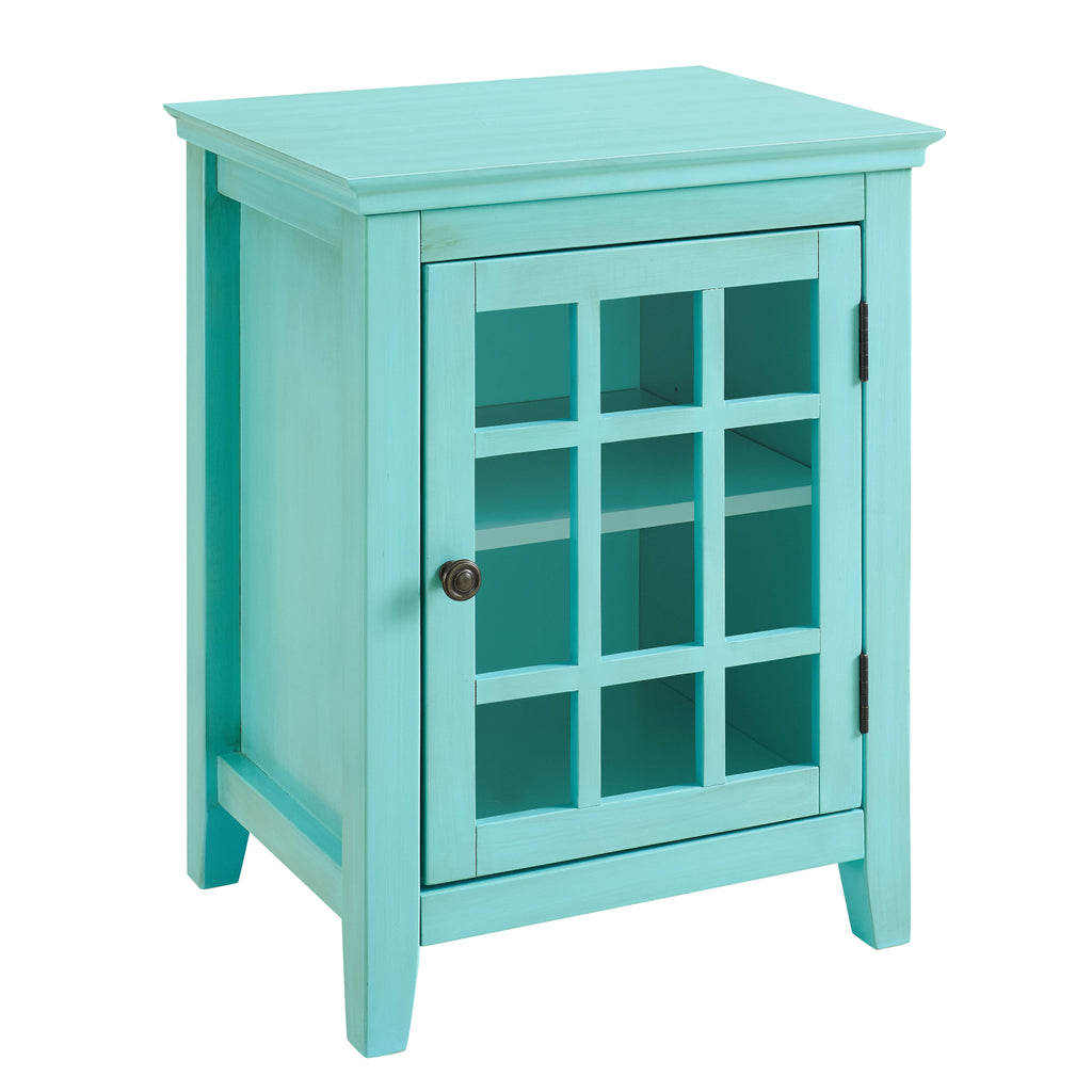 Turquoise Single Door Cabinet V845760