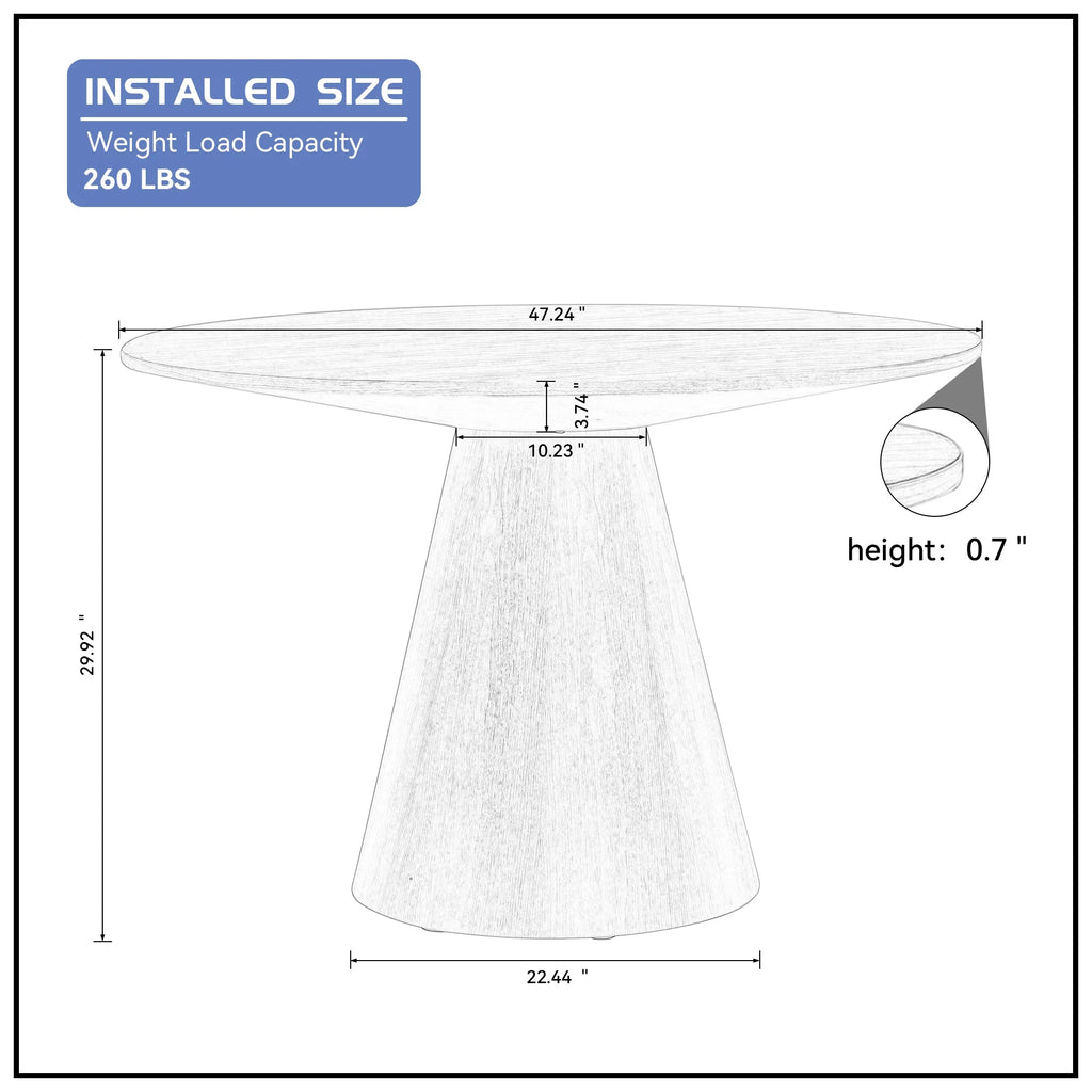 Black Round Dining Table U52667