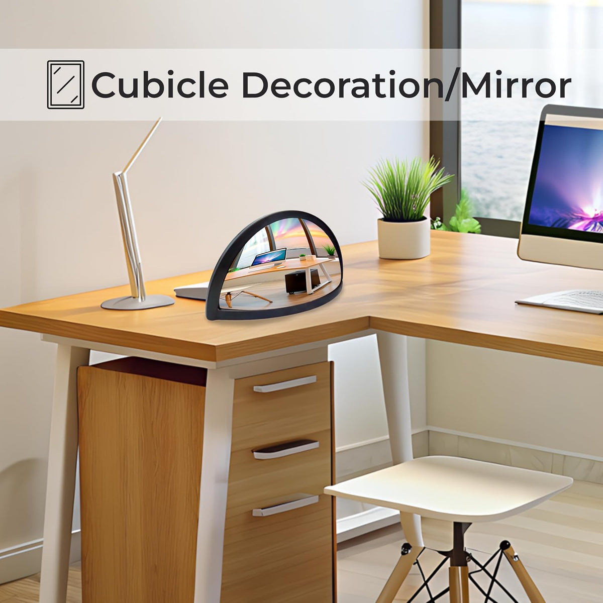 Black Half Concave Mirror X1548